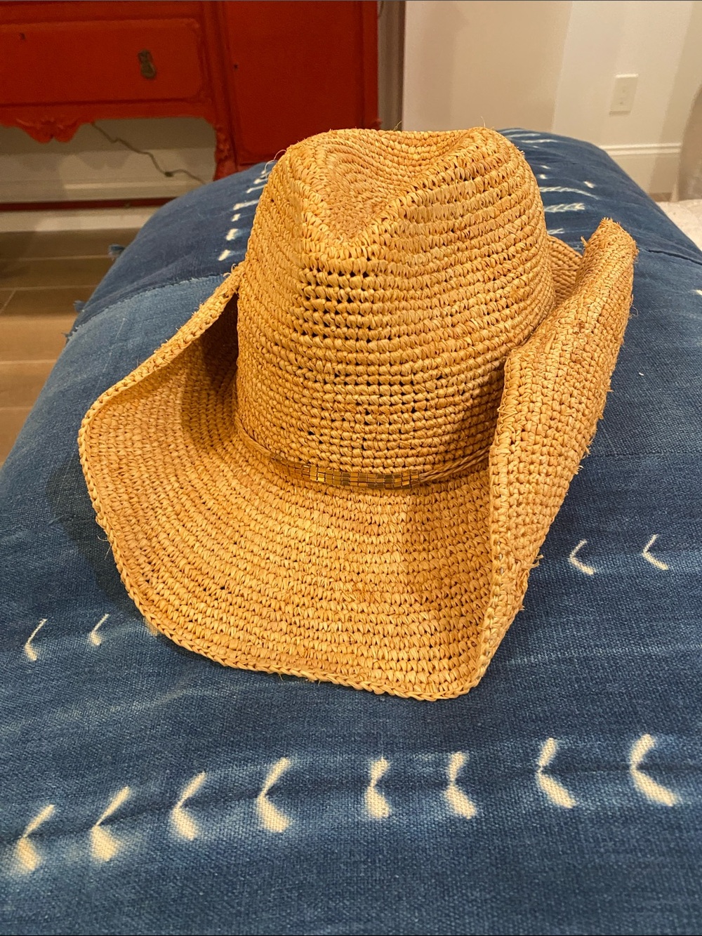 Woven Straw Sun Hat - Natural Tan